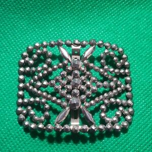 Antique art deco steel cut sash belt buckle